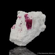 Beryl var. Red Beryl on Rhyolite