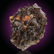 Scheelite  on Smoky Quartz