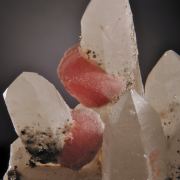 Rhodochrosite on Quartz with Sphalerite etc
