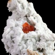 Spessartine Garnet on Albite var. Cleavelandite