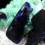 Azurite with Malachite
