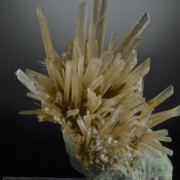 Gypsum (selenite) with Paratacamite