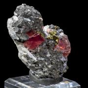 Sweet Home Rhodochrosite, Pyrite & Quartz on Tetrahedrite