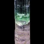 Elbaite Tourmaline with Achroite top