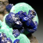 Azurite on Malachite