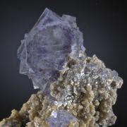 Fluorite on Muscovite with Quartz