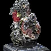Sweet Home Rhodochrosite, Pyrite & Quartz on Tetrahedrite