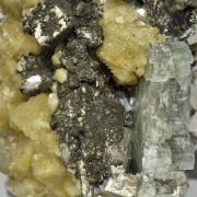 Fluorapatite with Siderite, Quartz, Stannite and Arsenopyrite