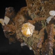 Cerussite (unusual color) with Duftite and Dolomite
