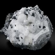Analcime with Aegirine, Rhodochrosite and Natrolite