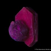 Calcite on Calcite with Hedenbergite (floater)