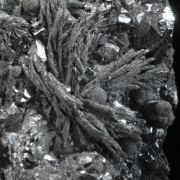 Semseyite- large crystals  with Sphalerite, Sphaerosiderite etc