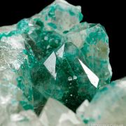 Dioptase inclusions in Quartz 