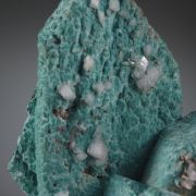 Rosasite on Malachite ps. after Azurite crystals