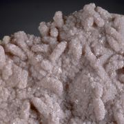 Rhodochrosite pseudo after Barite crystals
