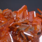 Wulfenite - thin habit bright red