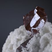 Cinnabar on Dolomite with Quartz