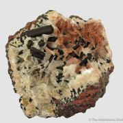 Chalcocite (twinned) on Calcite