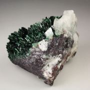 crystallized MALACHITE, CALCITE