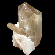 Cerussite, quartz TWIN