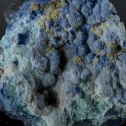 Duhamelite (Mottramite Ca and Bi) with Shattuckite