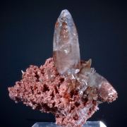 Calcite -Gem clear with phantom