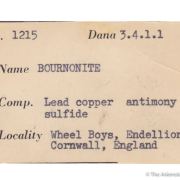 Bournonite (rare locality)