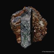 Vivianite on Siderite with Galena
