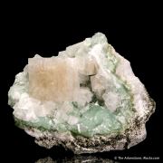 Hydroxyapophyllite-(K) on Prehnite