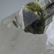 Elbaite - multi-color Tourmaline on Quartz