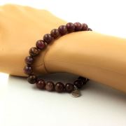 Ruby from Mogok, Burma, Myanmar Bracelet 8 mm Beads. 2A quality.