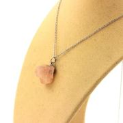 Raw Morganite Necklace. 16.04 ct.