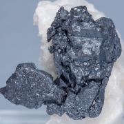 Acanthite with Calcite