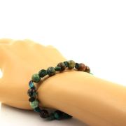 Chrysocolla from USA + Chrysocolla from Namibia Bracelet 8 mm Beads. Quality 7A.