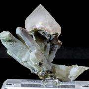 Scepter Quartz on Prase Quartz