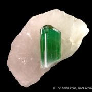 Liddicoatite Tourmaline on Quartz