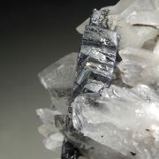 Bournonite on Quartz and Fluorite
