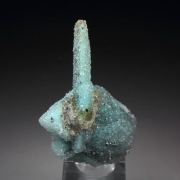 floater - CHRYSOCOLLA pseudomorph, MALACHITE