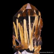 Rutile in Quartz, on Hematite