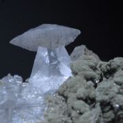 Calcite - unusual habits with Clinochlore