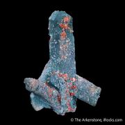 Malachite ps. Azurite altering to Rosasite(?)