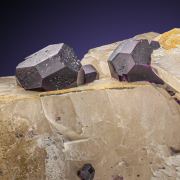 Fluorite  on Calcite