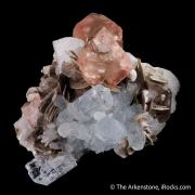 Fluorite with Beryl var. Aquamarine, Muscovite and Albite