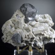 Spinel - large crystals on Diopside