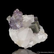 Fluorite with Quartz and Pyrite