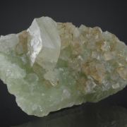 Datolite on Prehnite with Calcite