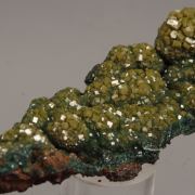 Pyromorphite on Malachite