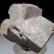 Anglesite on Galena with Fluorite