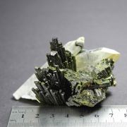 Epidote on Quartz - Flor de Peru I claim (Tantadora Mine), Peru