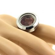 Raw multicolor Tourmaline Ring.